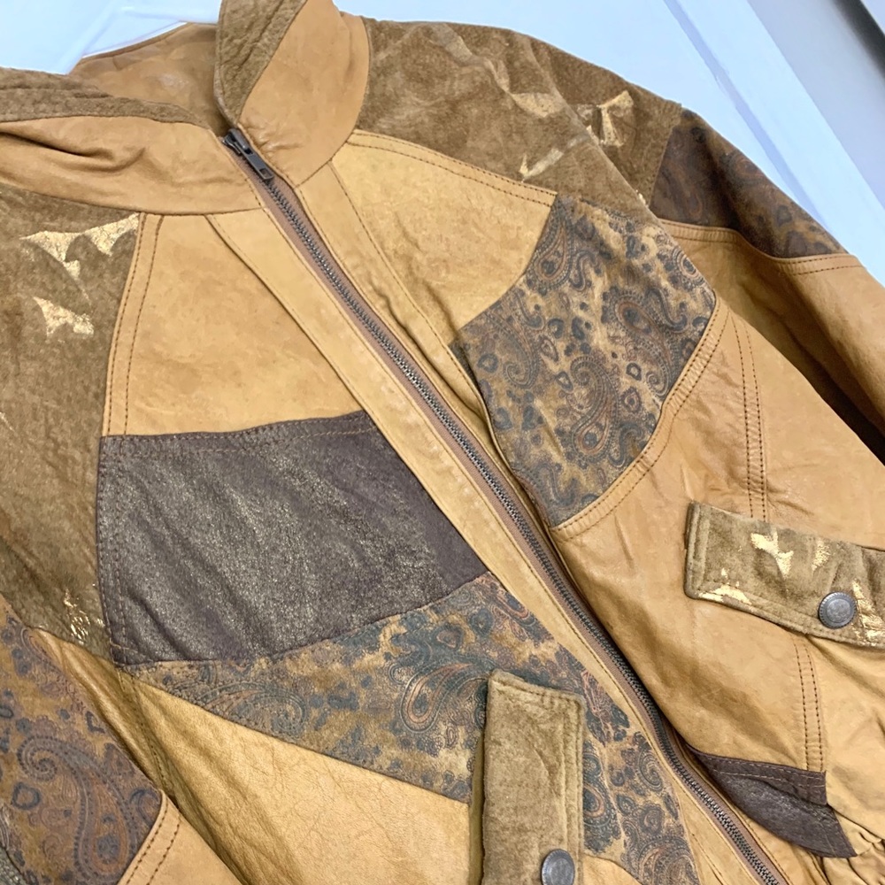 Vintage 80s John Weitz Heir Loom Leather Jacket